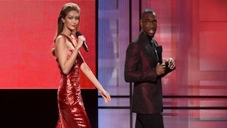 AMAs 2016 Gigi Hadid And Jay Pharoah Diss Donald And Melania Trump In AMAs Opening [upl. by Walsh793]