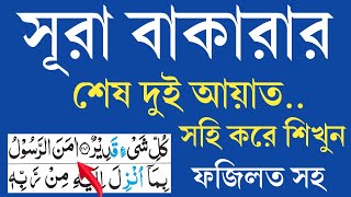 সূরা বাকারার শেষ দুই আয়াত। Surah Baqarahs last two verses এসো আরবী শিখি [upl. by Mareld]