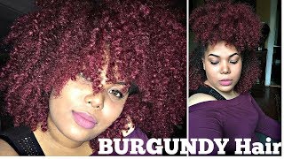 How I Dye My Natural Hair BURGUNDY  Adore SemiPermanent Dyes [upl. by Ohcirej]