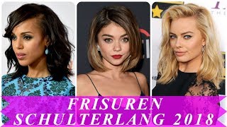 Aktuelle frisuren für schulterlanges haar 2018 damen [upl. by Rennane195]