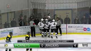 Alliston Hornets vs Napanee Raiders PJHL Playoffs Schmalz Cup Semi Finals Game 1 [upl. by Octavla875]