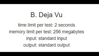 B Deja Vu  Codeforces Round 907 Div 2  java solution [upl. by Ribaudo]