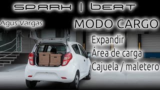 EXPANDIR LA CAJUELAMALETERO DEL CHEVROLET SPARKBEATMATIZ  MODO CARGO Hatchback  Agus Vargas [upl. by Boonie]