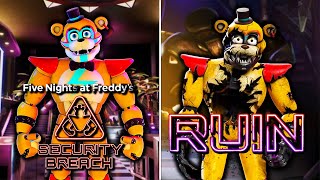 FNAF Security Breach  RUIN DLC  ALL ENDINGS  Full Game Walkthrough  No Commentary [upl. by Atorod]