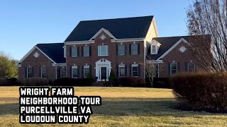 Neighborhood Tour Wright Farm in Purcellville VA Loudoun County [upl. by Anaeed]