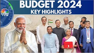 Union Budget 2024 Highlights Key Announcements by Nirmala Sitharaman  Parliament Budget Session [upl. by Essy]