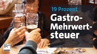 Gastronomie Weniger Gäste durch höhere Mehrwertsteuer  Abendschau  BR24 [upl. by Hobart]