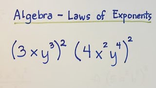 Simplifying Algebraic Expressions  Laws of Exponents MathTeacherGon [upl. by Lesley]