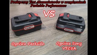 Akumulator Parkside 4 aH VS Akumulator Sony 52 aH [upl. by Aihtenak]