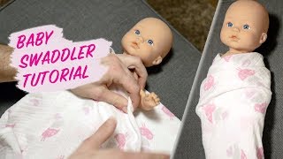 Baby swaddler tutorial  Jak zavinovat dítě do velké látkové pleny [upl. by Naehs43]