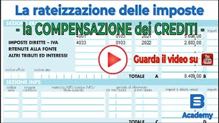 La compensazione dei crediti F24 [upl. by Thomey749]