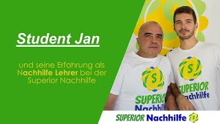 Student Jan und seine Erfahrung als Nachhilfe Lehrer bei Superior Nachhilfe [upl. by Crandale]