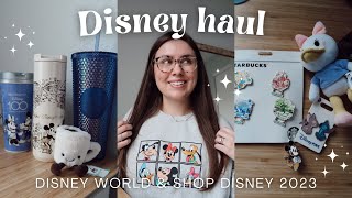 Disney World amp Shop Disney haul 2023 ✨ Disney Starbucks tumblers embroidered sweatshirt amp more [upl. by Rubio542]