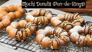 Mochi Donuts PondeRings Donuts simple and easy to make Churro and Chocolate Drizzle [upl. by Enyr399]