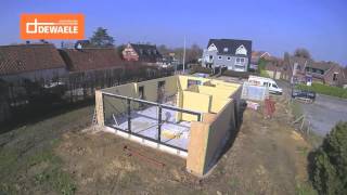 Montage van de houtskelet kijkwoning in De Pinte timelapse [upl. by Dhiman285]