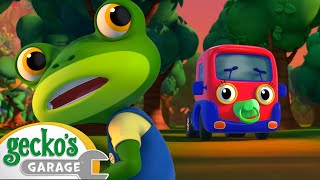 A Scary Camping Trip  Geckos Garage Halloween Cartoons  Moonbug Halloween for Kids [upl. by Lombardi]