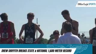 Drew Griffith breaks national amp PA 1600meter track record on May 24 2024 [upl. by Africah]