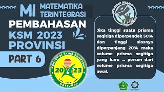 PART 6 SOAL RESMI KSM MI PROVINSI 2023 MATEMATIKA TERINTEGRASI NO 11 amp 12 [upl. by Arda331]