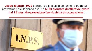 NASpI Nuova Assicurazione Sociale per lImpiego come cambia nel 2022 [upl. by Harras]