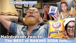 BAKING SODA Hair FAILS compilation  Hairdresser Reacts to Hair Fails hair beauty [upl. by Spoor]