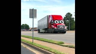 Semi Trailer Truck quotHornquot shorts Sound Variations [upl. by Arv]