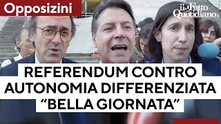 Opposizioni senza Calenda depositano il referendum contro lAutonomia Differenziata [upl. by Lyrehs]