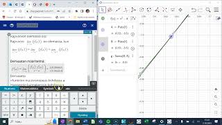 Derivaatan määritelmä ja erotusosamäärä [upl. by Janna]