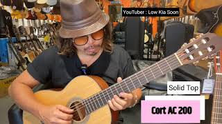 Classical Guitar Sound Comparison Cort AC100 vs Cort AC200 [upl. by Sialac]