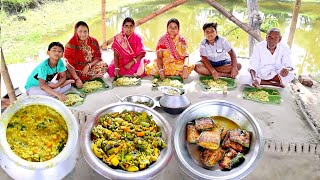 বর্ষাকালের জন্য স্পেশাল ভাবে ঘরোয়া দেশি চালের খিচুড়িপাঁচমিশেলী সবজি ঘন্ট আর বেগুন ভাজা রেসিপি [upl. by Sheilah496]