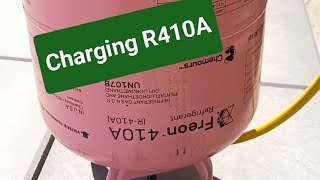 How To Charge R410A Refrigerant  R410A Gas Charge kaise kare [upl. by Larianna534]