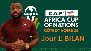 Bilan de fin de 1ère Journée  CAN 2023 Cote d´Ivoire  Quelles équipes se qualifieront [upl. by Moorish236]