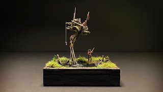 Swamp Monster Mech  Wetlands of the Wild Imaginary West Diorama [upl. by Ardnekan]