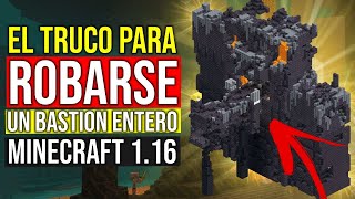 El TRUCO para robarse un BASTIÓN ENTERO en Minecraft 116 [upl. by Ermina]