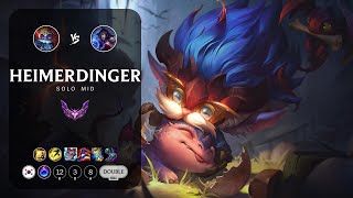 Heimerdinger Mid vs Ahri  KR Master Patch 1324 [upl. by Zanze]