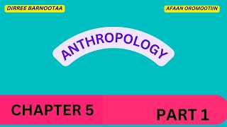 Anthropology Chapter 5 Part 1 What is Ethnicity in Afaan Oromoo [upl. by Rutra746]