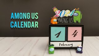 Among Us Calendar 2021DIY your own calendarAmong Us Crafts [upl. by Smith]