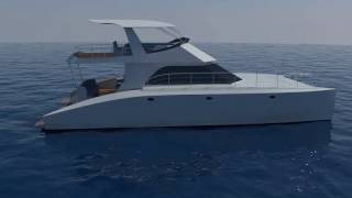 Prowler 1360 Power Catamaran  Schionning Designs [upl. by Dnomse]