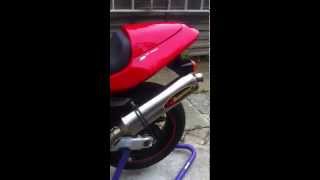 honda vtr1000f firestorm  superhawk full akrapovic race exhaust [upl. by Addiego916]