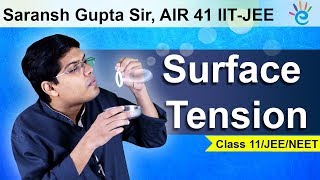 Surface Tension Class 11 Physics  Mechanical Properties of Fluids  IIT JEE  NEET  eSaral [upl. by Adlez]