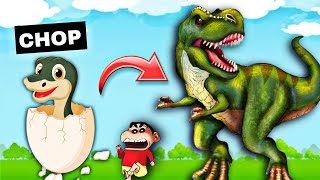 SHINCHAN UPGRADING A NOOB EGG INTO A BIG DINOSAUR  DINOSAUR GAME  IamBolt Gaming [upl. by Llohcin]