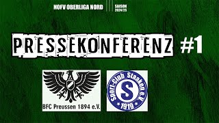 BFC Preussen  SC Staaken PRESSEKONFERENZ  1 Spieltag NOFV Oberliga Nord  BFC PREUSSEN TV [upl. by Raknahs]