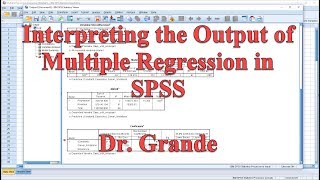 Interpreting Output for Multiple Regression in SPSS [upl. by Nwahsyar]