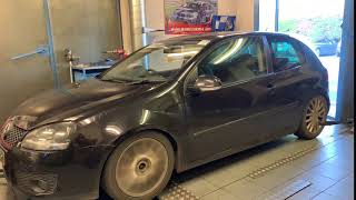 VW Golf MK5 20TDI BKD PD140 XMAN 1756 hybrid dyno 240BHP [upl. by Ahseenak]