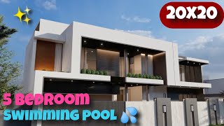 400sqm Modern Luxury House  Rumah Modern 20x20 [upl. by Selmore]