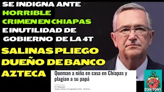 RICARDO SALINAS PLIEGO HORRORIZADO ANTE CRIMEN EN BERRIOZÁBAL CHIAPAS 4T FALLIDA BANCO AZTECA [upl. by Dion]