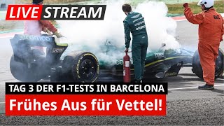 F1Test Barcelona Kein gutes Ende für Vettel  Highlights Tag 3 [upl. by Yllatan]