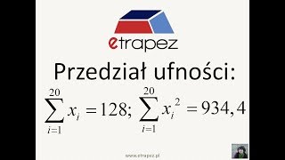 Przedział ufności dla średniej  34 eTrapez [upl. by Saltzman]