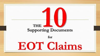 the 10 Supporting Documents for EOT Claimsالمستندات الداعمة لمطالبات التمديد [upl. by Rockie]