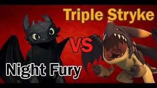 Night Fury vs Triple Stryke  SPORE [upl. by Ahern]