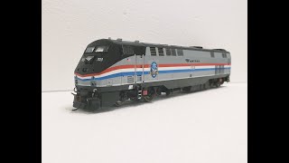 Modern Amtrak Modeling HO P32ACDM In Action [upl. by Ahseit10]